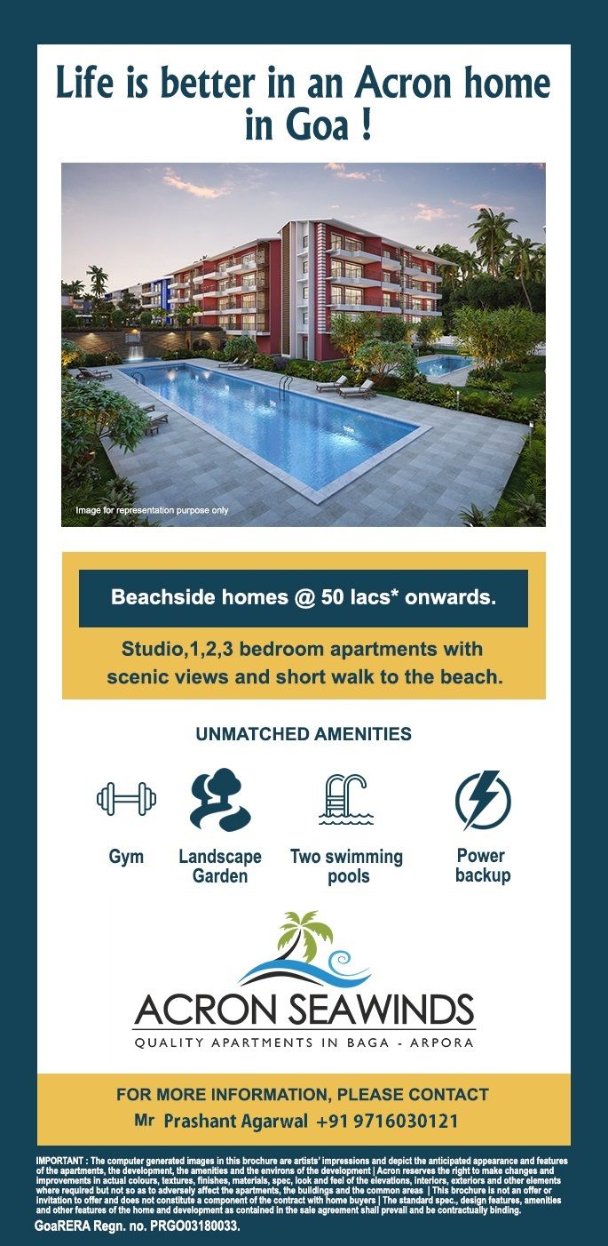 Acron Seawinds introducing Beachside Homes @ 50 lakhs in Goa Update
